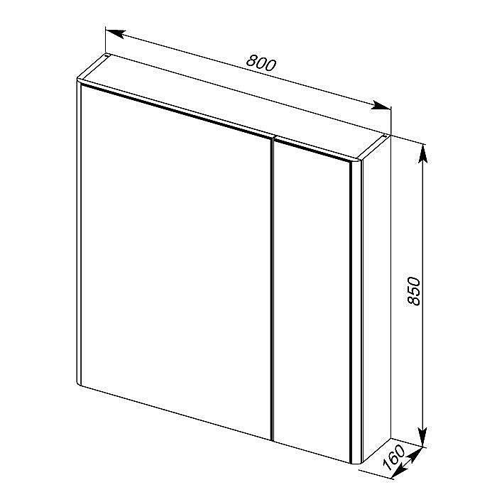 Зеркальный шкаф Aquanet Орлеан 80 купить в интернет-магазине сантехники Sanbest