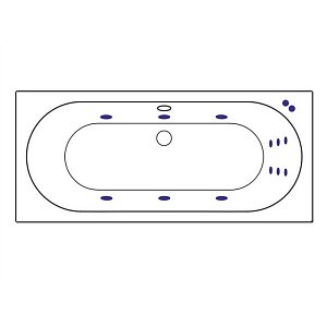 Ванна акриловая EXCELLENT Oceana 180x80 LINE бронза купить в интернет-магазине Sanbest