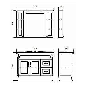 Тумба с раковиной Comforty Палермо 120 для ванной в интернет-магазине Sanbest