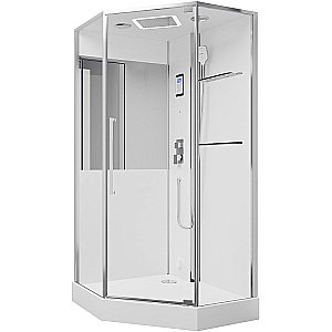 Душевая кабина Black&White Galaxy G8895 100х100 889500 стекло прозрачное/прфиль хром купить в интернет-магазине Sanbest