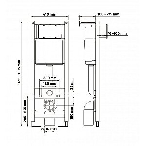 Инсталляция для унитаза BERGES ATOM/АТОМ Line 040330 купить в интернет-магазине сантехники Sanbest