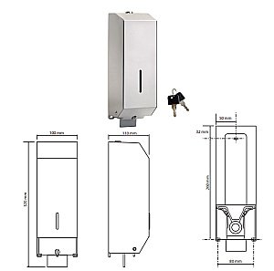 Диспенсер Bemeta Hotel 105109411 нержавеющая сталь купить в интернет-магазине сантехники Sanbest