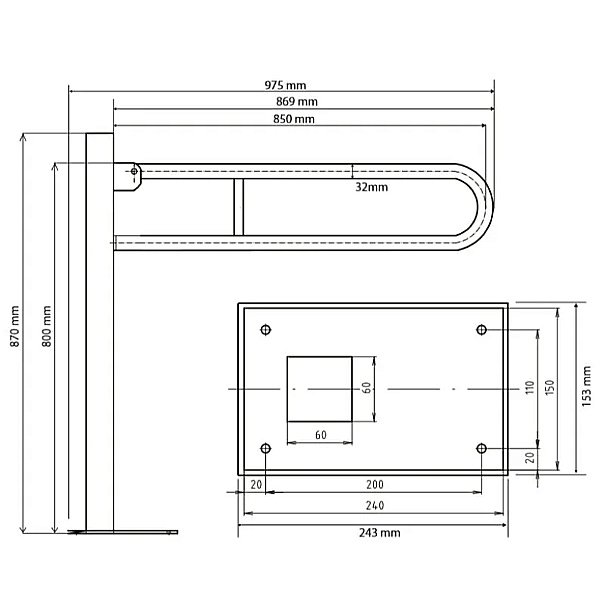 Поручень Bemeta Help 301507323 белый купить в интернет-магазине сантехники Sanbest