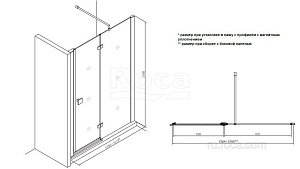 Душевая дверь Roca Metropolis MP3416012M 160 купить в интернет-магазине Sanbest