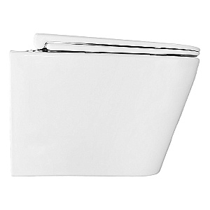 Унитаз подвесной Azario Esconda AZ-2805E белый, безободковый, с крышкой микролифт, слив торнадо купить в интернет-магазине Sanbest