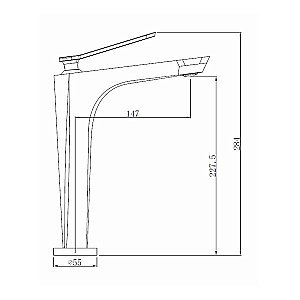 Смеситель для раковины Comforty FC088B-CMT черный матовый купить в интернет-магазине сантехники Sanbest
