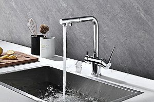 Смеситель для кухни Paulmark Serpentine Se213222-CR хром купить в интернет-магазине сантехники Sanbest