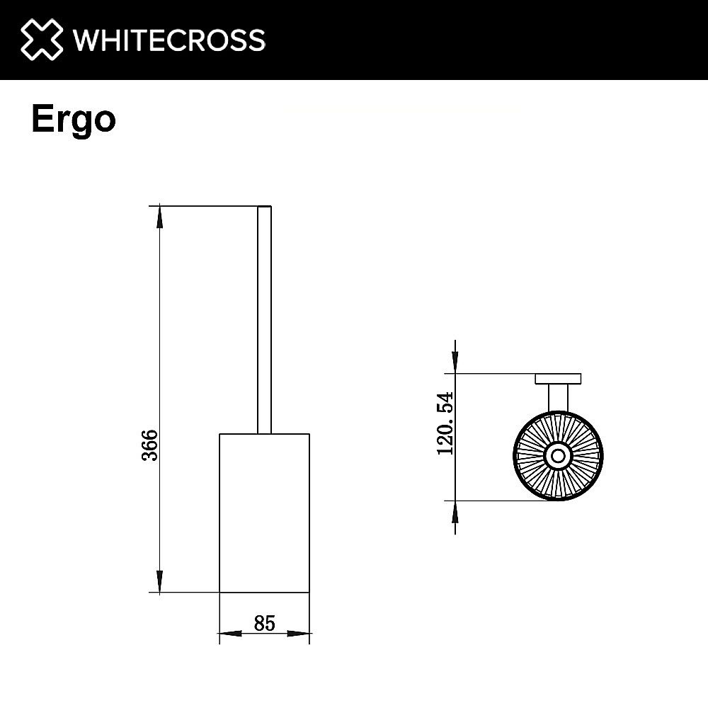 Ершик для унитаза WhiteCross Ergo ER2270GL золото купить в интернет-магазине сантехники Sanbest