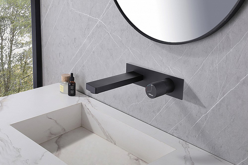 Смеситель для раковины ABBER Rund AF8712B черный матовый купить в интернет-магазине сантехники Sanbest