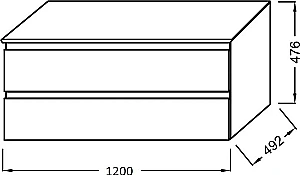 Тумба с раковиной и столешницей Jacob Delafon Madeleine 120 серый матовый для ванной в интернет-магазине Sanbest