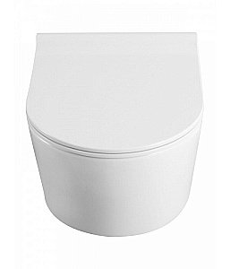 Унитаз подвесной Agger AT05100 белый, с крышкой микролифт, безободковый купить в интернет-магазине Sanbest