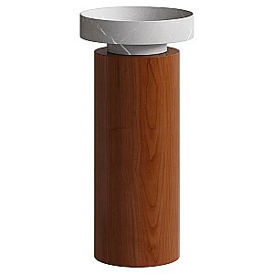Раковина Boheme Corian 40 801-GR+801-Base-RWood Amani Grigio/Red Wood купить в интернет-магазине Sanbest