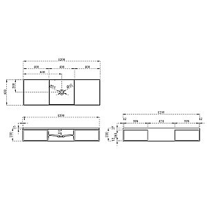 Раковина подвесная Vincea 120 VWB-6S212MW белая матовая купить в интернет-магазине Sanbest