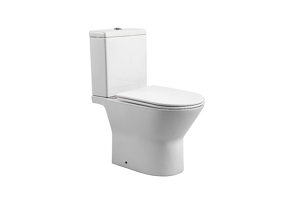 Унитаз-компакт без крышки Aquatek Леон AQ2785WS-00 безободковый,с бачком купить в интернет-магазине Sanbest