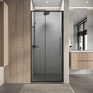 Душевая дверь Niagara Nova 110 NG-34-L11CHGR профиль графит/стекло шиншилла купить в интернет-магазине Sanbest