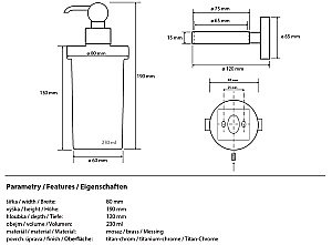 Диспенсер Bemeta Retro 144209018 купить в интернет-магазине сантехники Sanbest