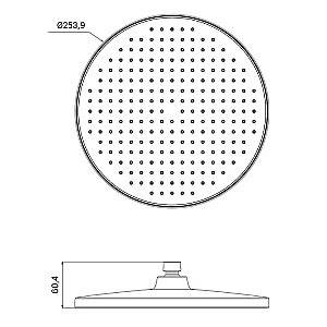 Верхний душ Iddis Esper ESP25CRi64 хром/белый купить в интернет-магазине сантехники Sanbest