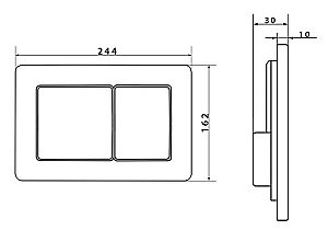 Кнопка для инсталляции Caprigo Bricks Steel BS003-vot бронза купить в интернет-магазине сантехники Sanbest