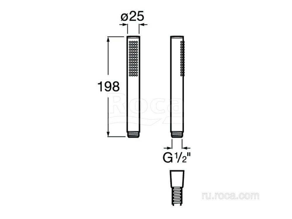 Душевая лейка Roca Stella 5B9B61C00 купить в интернет-магазине сантехники Sanbest