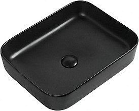 Раковина накладная Aquanet Soul-1-MB 50 245833 черная матовая купить в интернет-магазине Sanbest