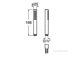 Душевая лейка Roca Stella 5B9B61C00 купить в интернет-магазине сантехники Sanbest