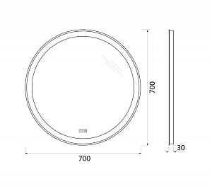 Зеркало BelBagno SPC-RNG-700 в ванную от интернет-магазине сантехники Sanbest