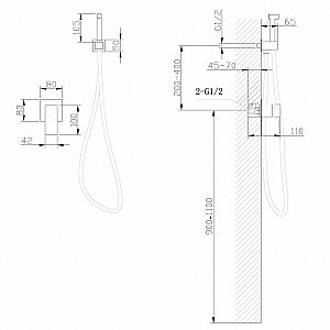 Гигиенический душ ABBER Daheim AF8225W белый матовый купить в интернет-магазине сантехники Sanbest