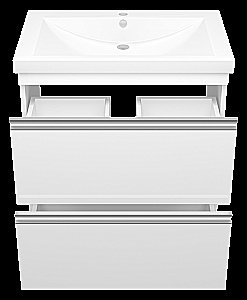 Тумба с раковиной Misty Ингрид - 75 П-Инг-01075-012Я белая для ванной в интернет-магазине Sanbest