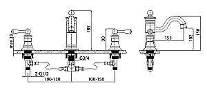 Смеситель для раковины Timo Adelia 6021/00F купить в интернет-магазине сантехники Sanbest