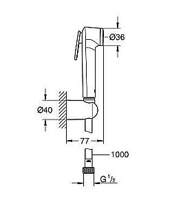 Душевой гарнитур Grohe Tempesta-F Trigger Spray 26352000 купить в интернет-магазине сантехники Sanbest