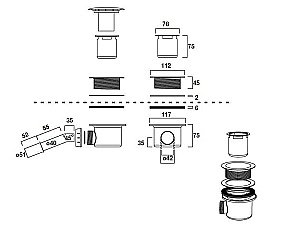 Сифон для поддона Kerasan Retro 90 9056 сr хром купить в интернет-магазине сантехники Sanbest
