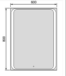 Зеркало Jorno Modul Mоl.02.60/W 60x80 в ванную от интернет-магазине сантехники Sanbest