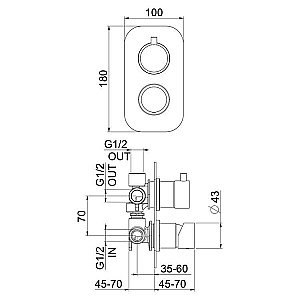 Смеситель для душа Webert One-B NB860101015 купить в интернет-магазине сантехники Sanbest