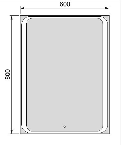 Зеркало Jorno Modul Mоl.02.60/W 60x80 в ванную от интернет-магазине сантехники Sanbest