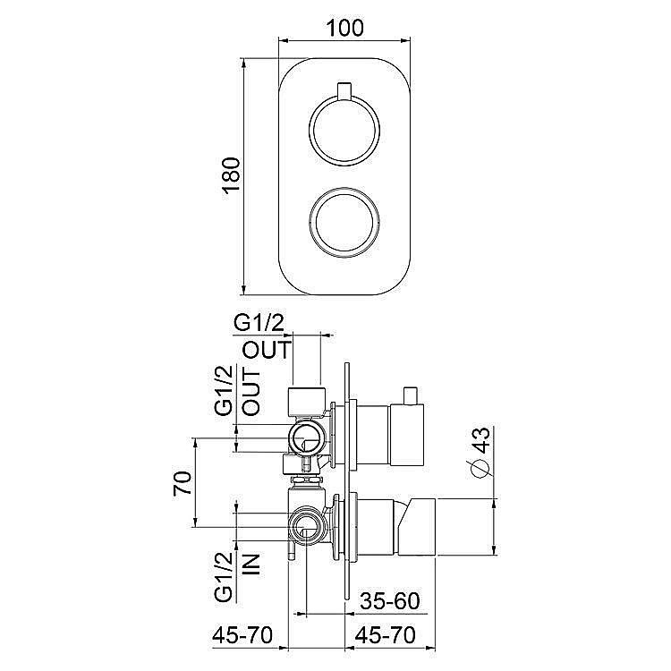 Смеситель для душа Webert One-B NB860101015 купить в интернет-магазине сантехники Sanbest