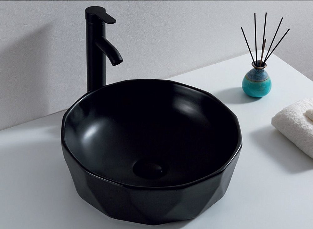 Раковина накладная Belbagno 41 BB1409H301 черная матовая купить в интернет-магазине Sanbest