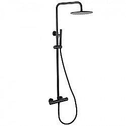 Душевая система Abber Wasser Kreis AF8160BL черная матовая купить в интернет-магазине сантехники Sanbest