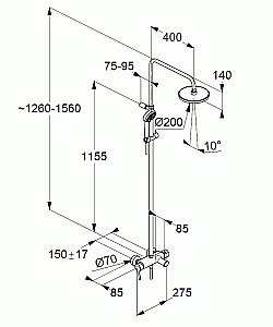 Душевая система Kludi Logo 6808305-00 хром купить в интернет-магазине сантехники Sanbest