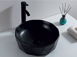 Раковина накладная Belbagno 41 BB1409H301 черная матовая купить в интернет-магазине Sanbest