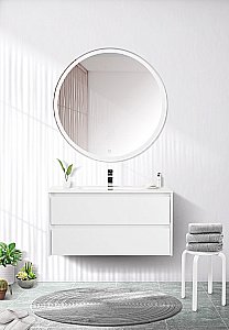 Тумба с раковиной BelBagno KRAFT 90 2C-SO/LOV-900-LVB Bianco Opaco для ванной в интернет-магазине Sanbest
