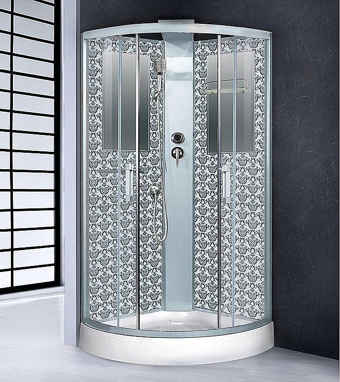 Душевая кабина Niagara Luxe NG-7715WBK 90x90 серебро купить в интернет-магазине Sanbest