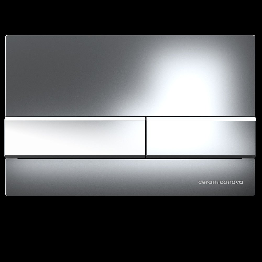 Унитаз подвесной Ceramica Nova Metric Rimless CN3007_1002CH безободковый, с крышкой микролифт, с инсталляцией и кнопкой хром купить в интернет-магазине Sanbest