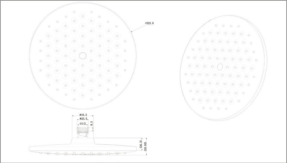 Верхний душ Bravat P70253BW-ENG купить в интернет-магазине сантехники Sanbest