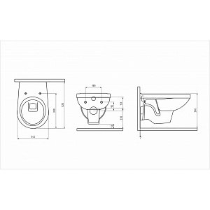 Унитаз подвесной Berges GAMMA 81105 купить в интернет-магазине Sanbest