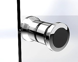 Душевая дверь Radaway Eos DWD II 180 770+1030 стекло прозрачное/профиль хром купить в интернет-магазине Sanbest