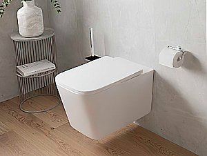 Унитаз с инсталляцией Aquatek Либра SET AQUATEK ЛИБРА N белый, с крышкой микролифт, безободковый купить в интернет-магазине Sanbest