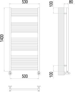 Полотенцесушитель водяной Terminus Ватикан П22 500х1400 купить в интернет-магазине сантехники Sanbest