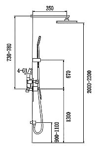 Душевая система Timo Helmi SX-4069/00-16SM хром,белый купить в интернет-магазине сантехники Sanbest