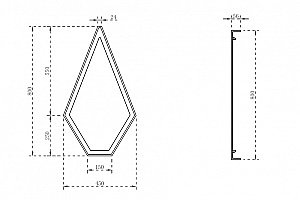 Зеркало с подсветкой Abber STEIN AS6611BR коричневое в ванную от интернет-магазине сантехники Sanbest