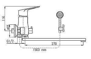 Смеситель для ванны Rav-Slezak VICTORIA VI253.5/1 купить в интернет-магазине сантехники Sanbest